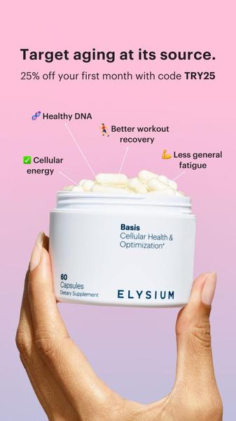 This creative uses a clean, benefit-driven overlay on a product image to clearly explain the value proposition of a supplement jar.